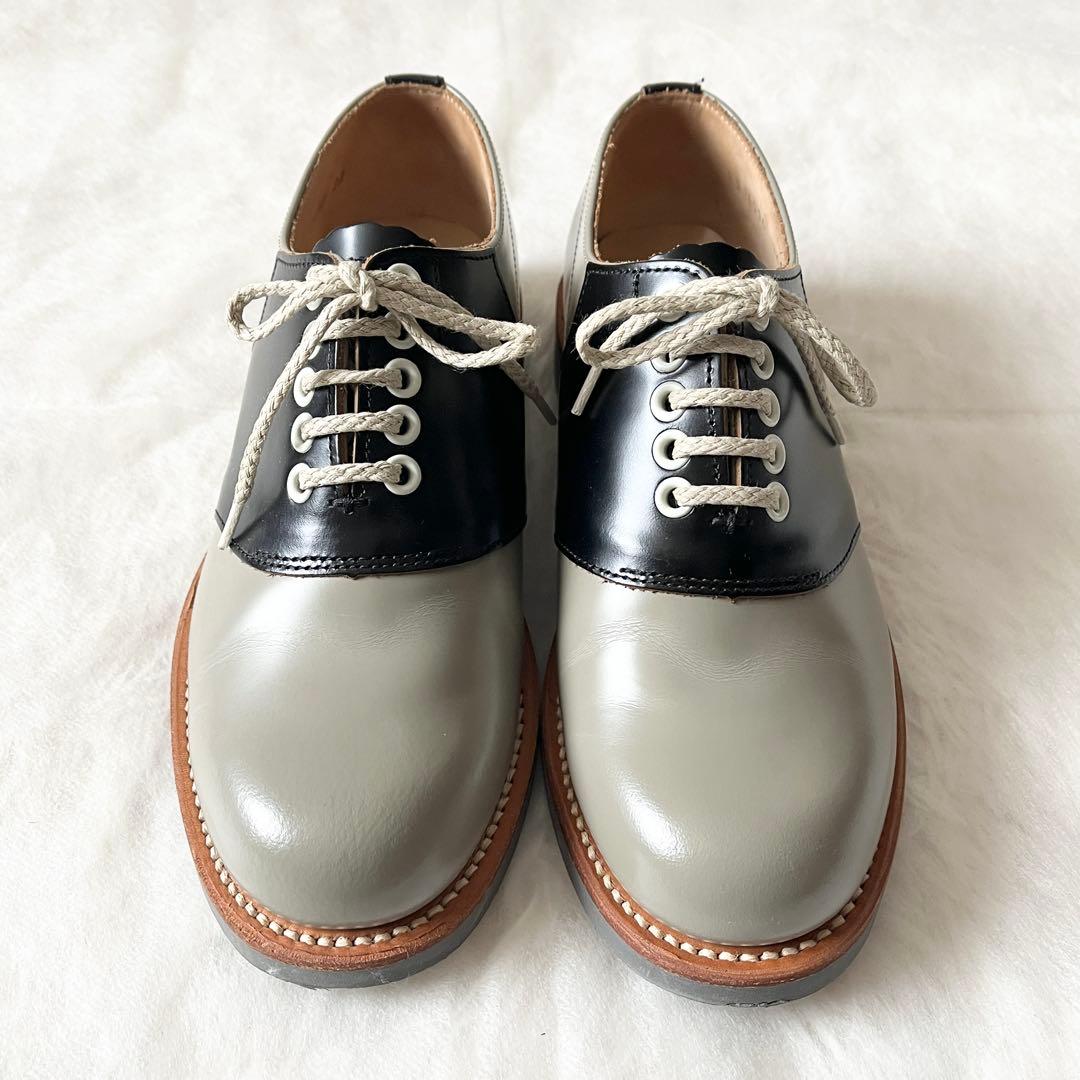 未使用級✨REGALリーガル　サドルシューズ　ブラック　グレー　レザー　2452