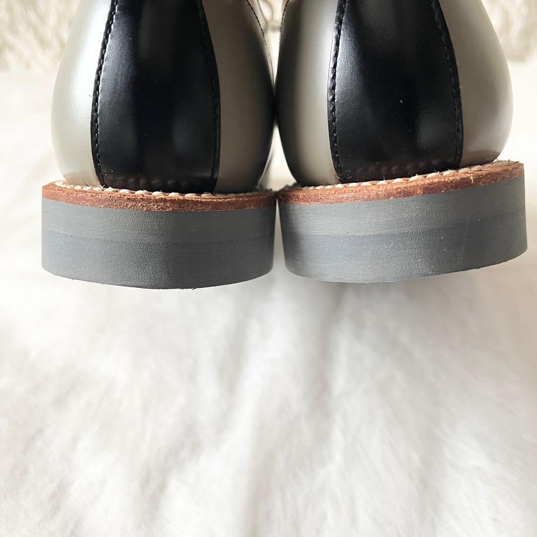 未使用級✨REGALリーガル　サドルシューズ　ブラック　グレー　レザー　2452