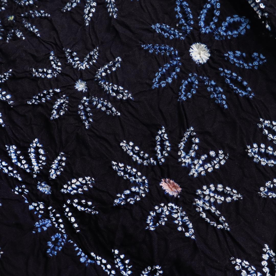 2898★かわいい花柄　絞り　浴衣反物★有松　鳴海★