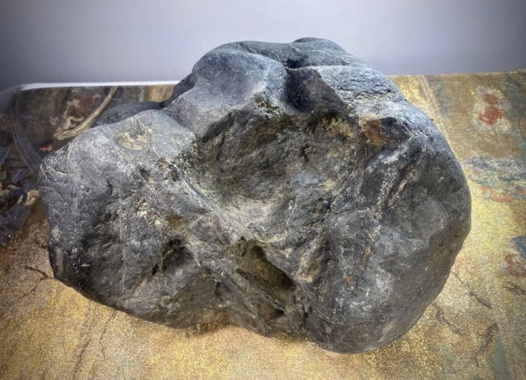 6912 八海山石 溜まり石 ウブ 銘 摩周湖 横30(cm)重量:16.6kg