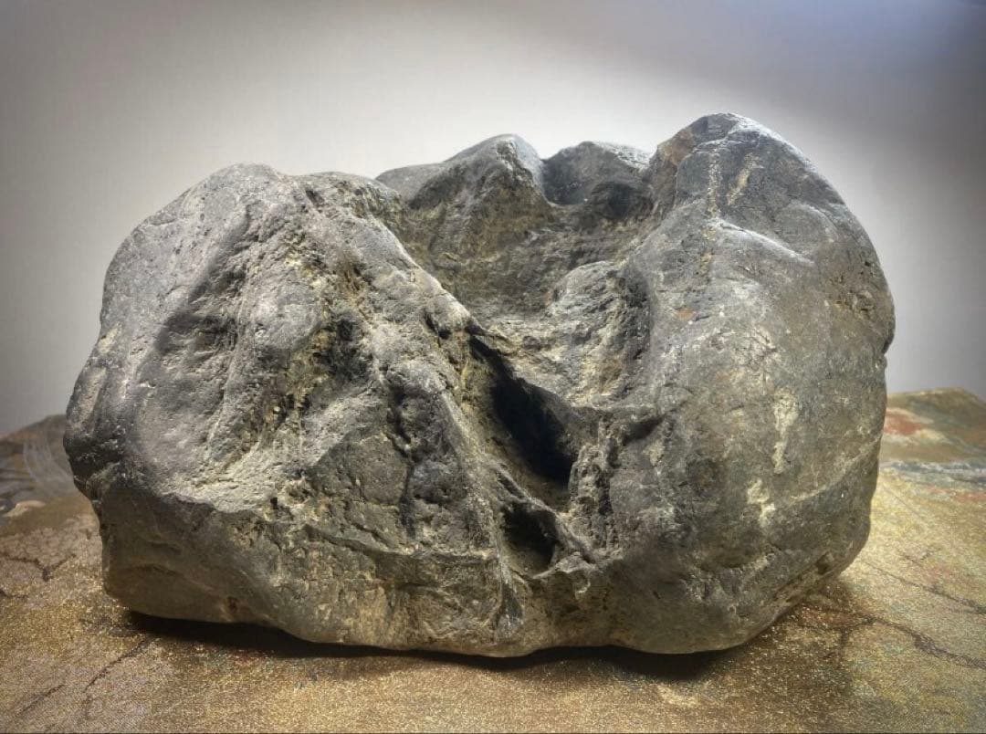 6912 八海山石 溜まり石 ウブ 銘 摩周湖 横30(cm)重量:16.6kg