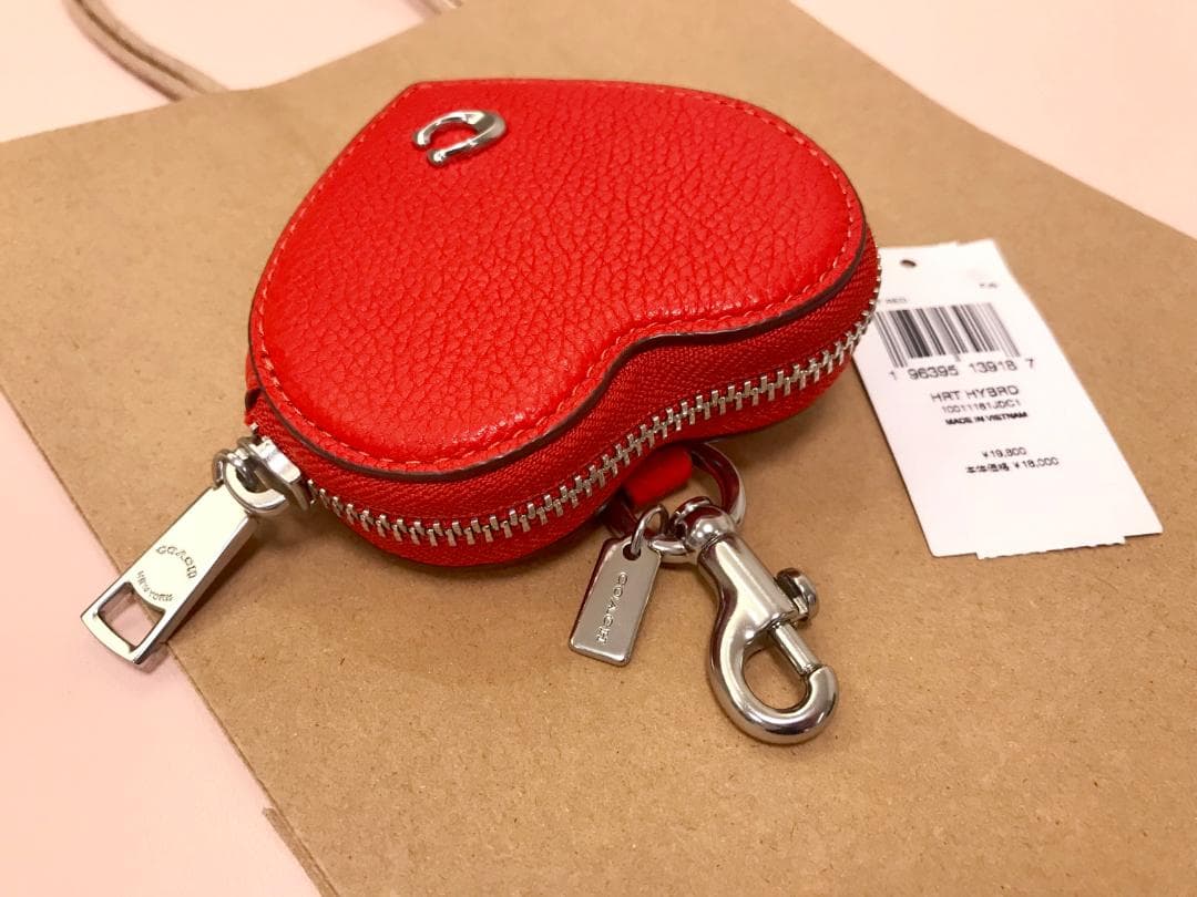 新品coach ハート  パース