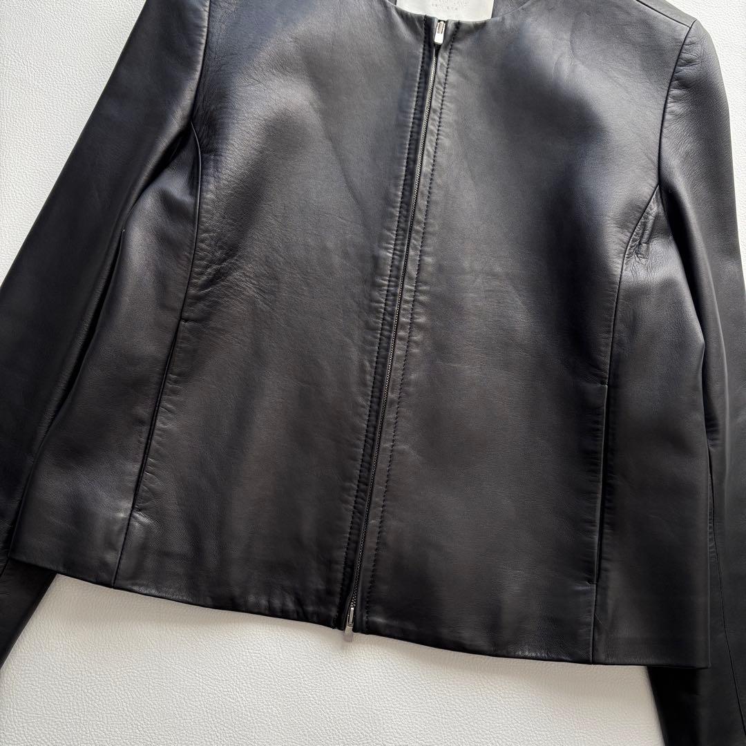 Ballseyボールジィ　ラムレザー　ノーカラージャケット シングルライダース