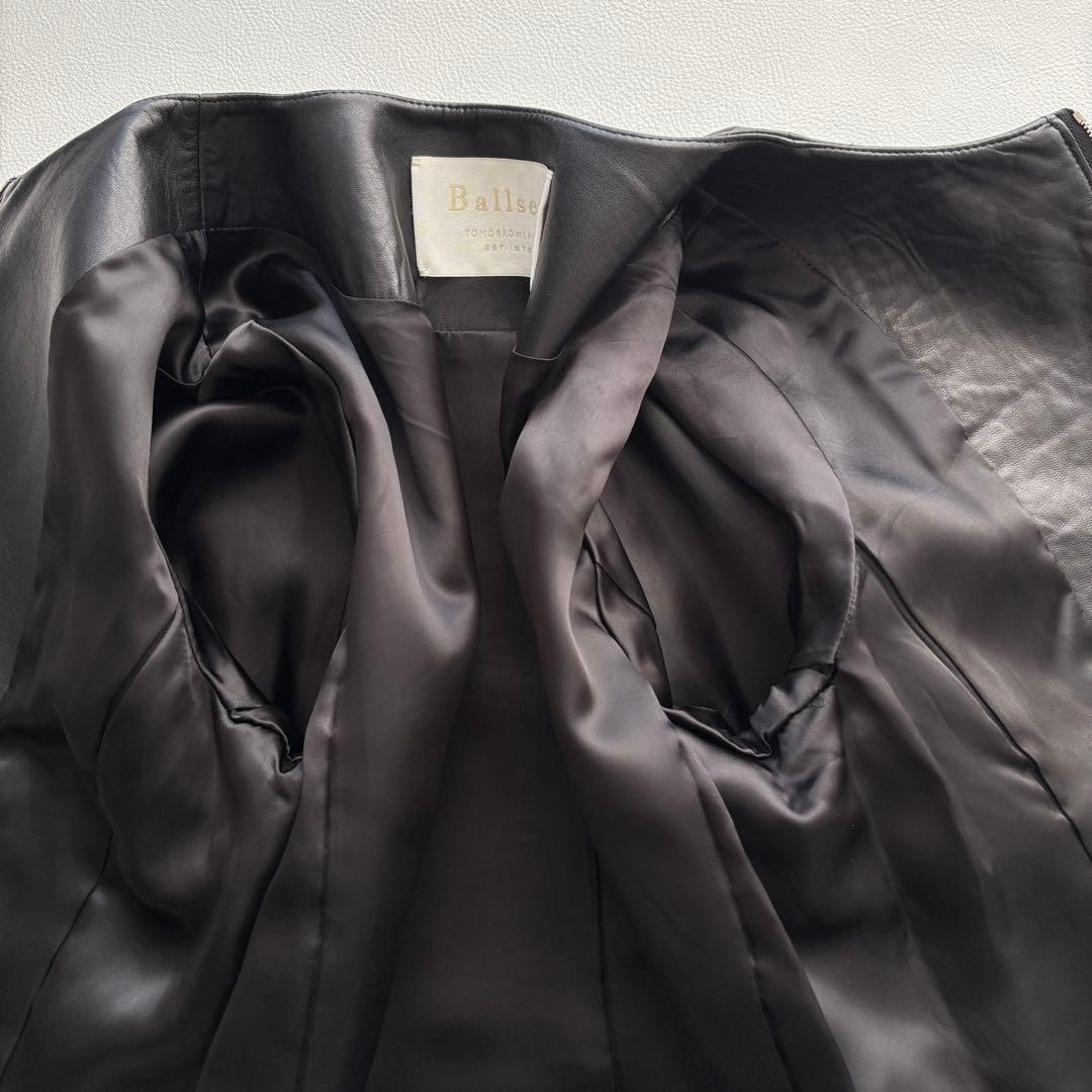 Ballseyボールジィ　ラムレザー　ノーカラージャケット シングルライダース