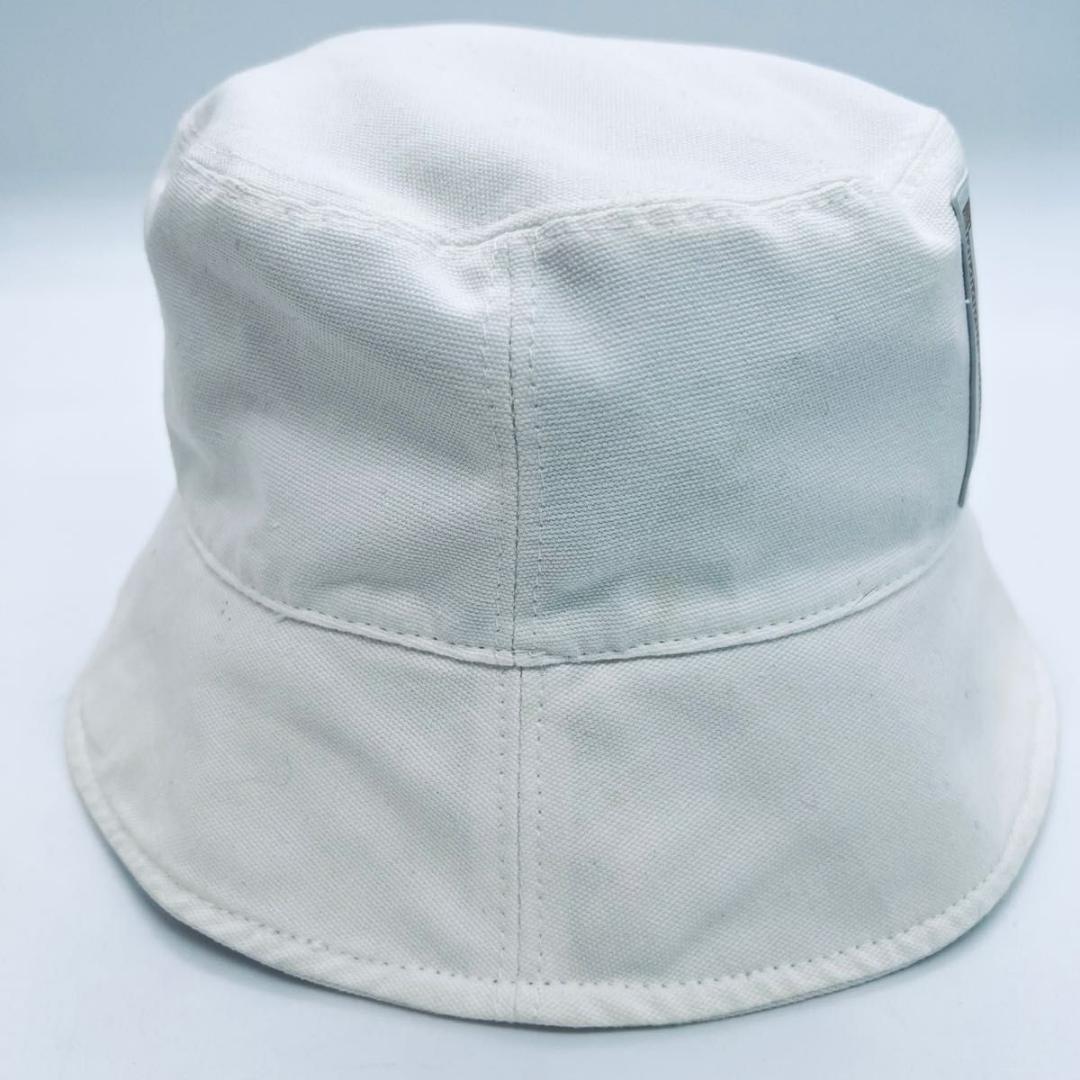 フェンディ フェンダーチェ　黄ばみ バケットハット ホワイト キャンバス