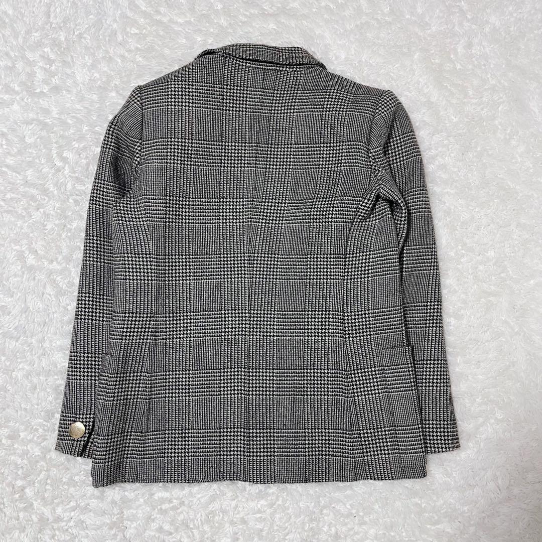 サンローラン ダブルテーラードジャケット 千鳥格子 カシミヤ混 金ボタン