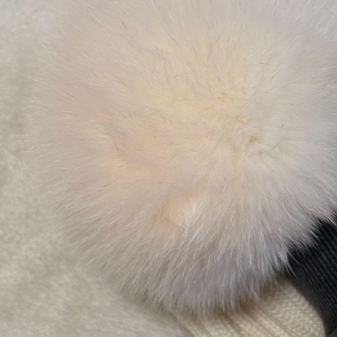 最終値下げ【MONCLER】モンクレール ニット帽 ファー付き ポンポン