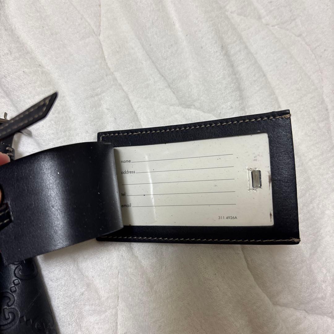 GUCCI ブラック レザーボストンバッグ