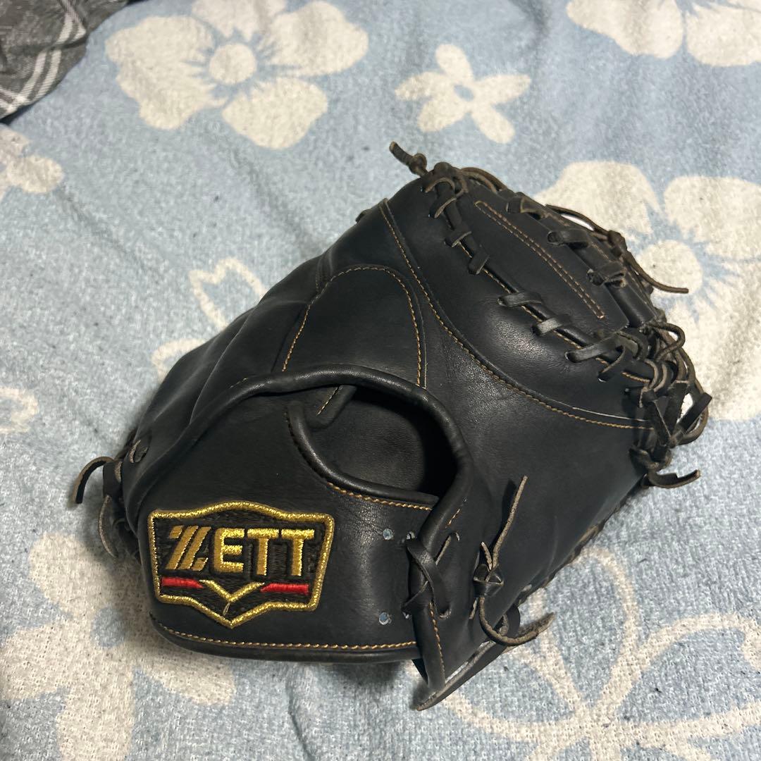 ZETT キャッチャーミット 黒(軟式)
