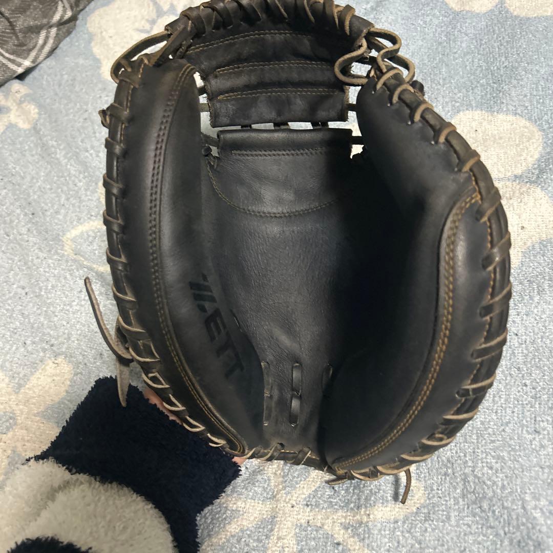 ZETT キャッチャーミット 黒(軟式)