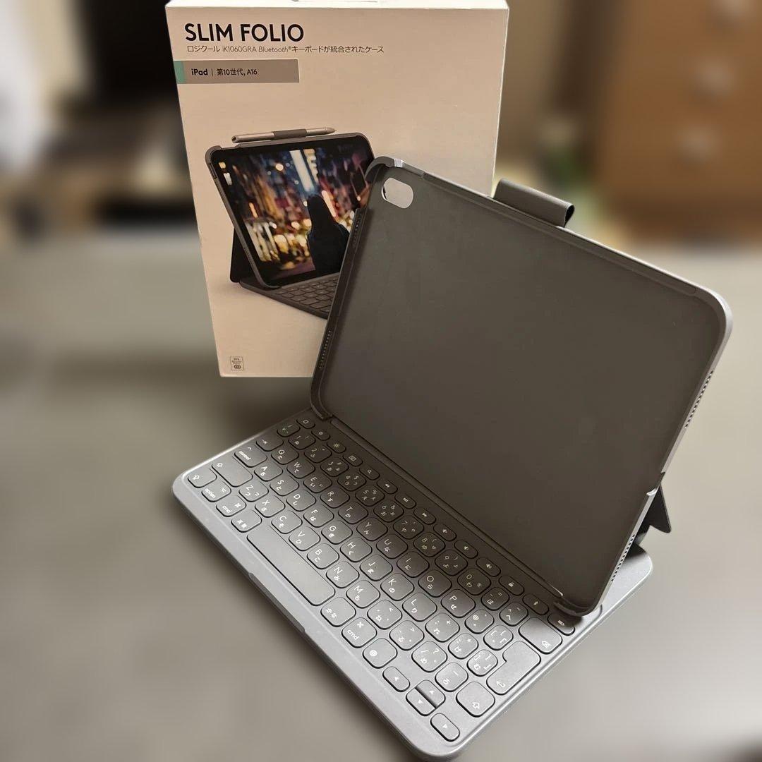 ロジクール Slim Folio キーボード一体型ケース iK1060GRA