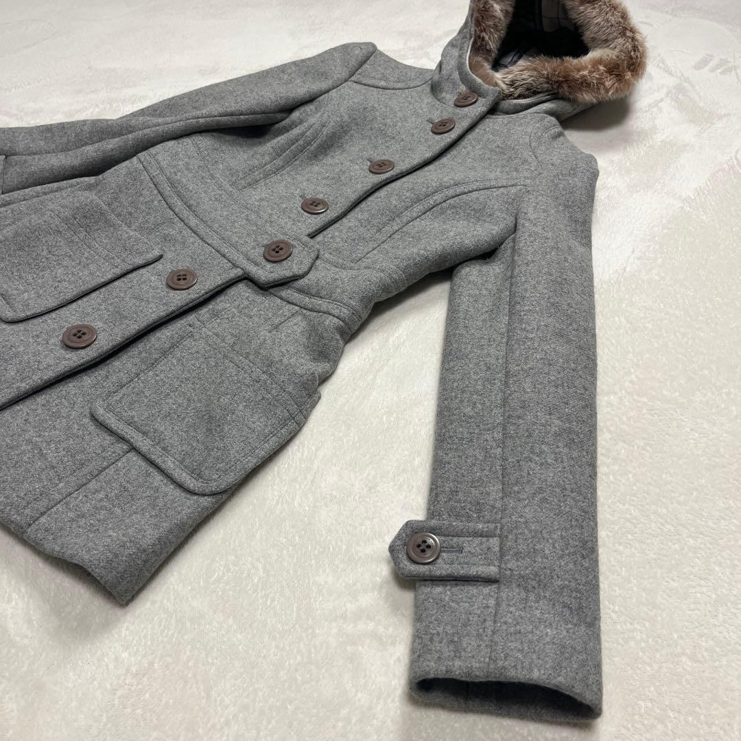 ●バーバリー ブルーレーベル アンゴラ　ウール カシミヤ ノバチェック コート