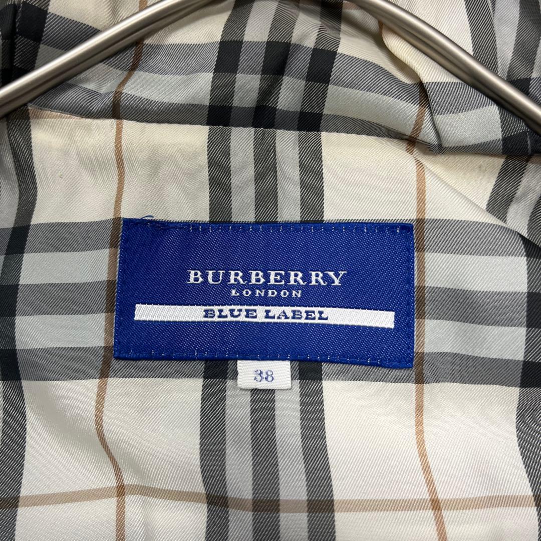 ●バーバリー ブルーレーベル アンゴラ　ウール カシミヤ ノバチェック コート