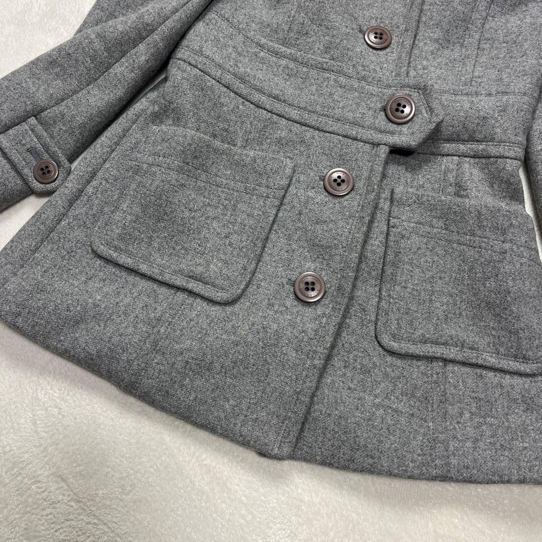 ●バーバリー ブルーレーベル アンゴラ　ウール カシミヤ ノバチェック コート