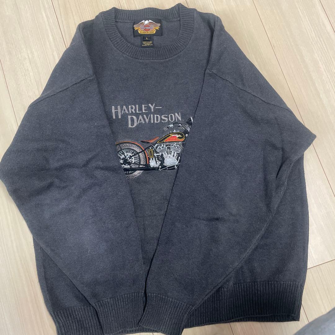 い*ー様 超激レアHarley-Davidson バイク刺繍 スウェット