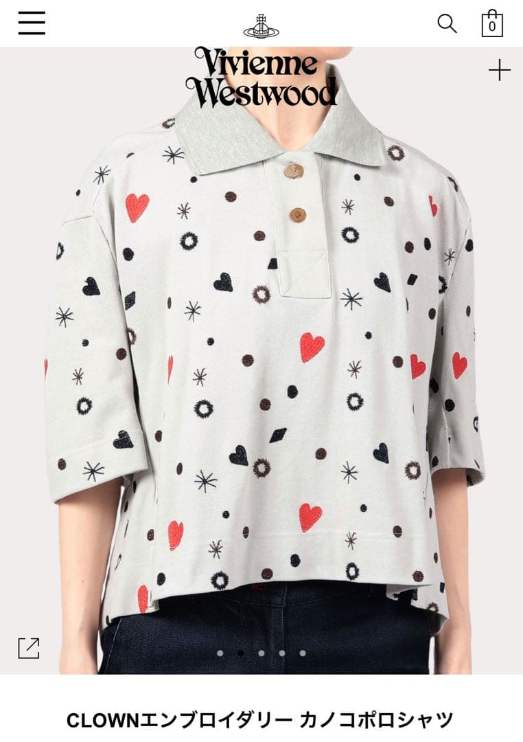 Vivienne Westwood CLOWNカノコポロシャツ 半袖