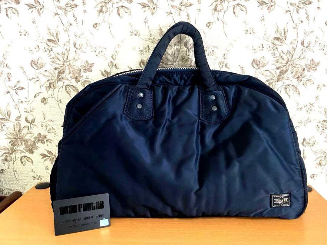 廃盤 HEAD PORTER 美品 ネイビー ボストンバッグ