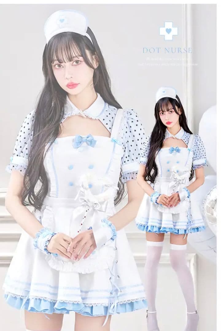 マリームーン　ハートドットホワイトナース　ホワイトデーコスプレ