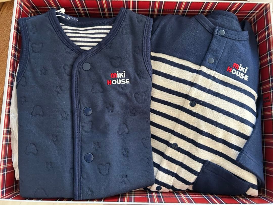ch 新品未使用　ミキハウス ロンパースベストセット 70cm