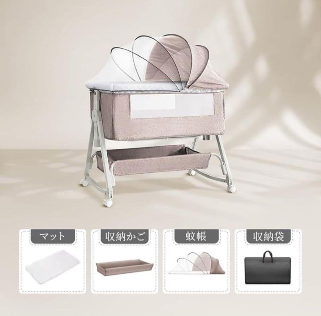 ベビーベッド 添い寝 乳児用ベッド 新生児ベッド 乳児用ベッド 高さ6段調節可能