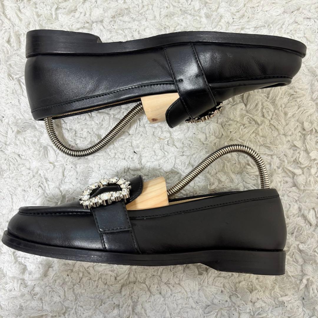 本物保証✨美品✨ジミーチュウ クリスタル ビジュー ローファー Cheri 箱付