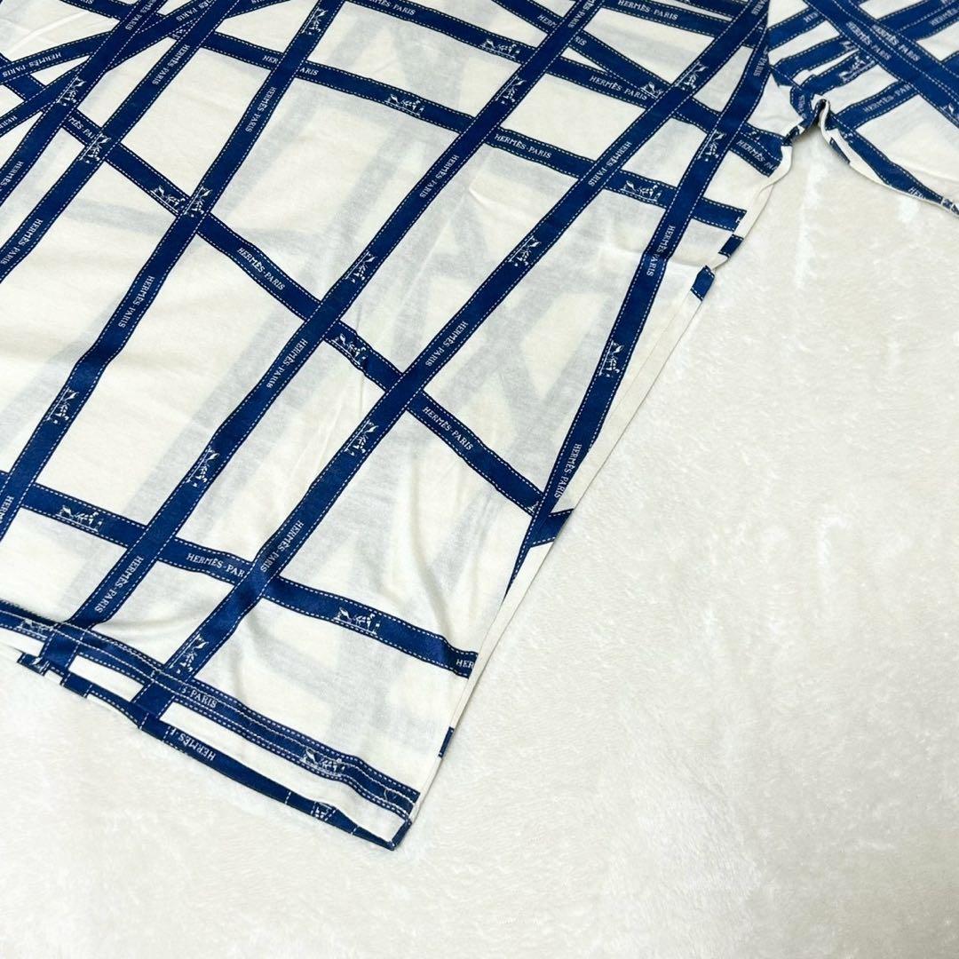 ★美品★エルメス　Tシャツ　マルジェラ期　ボルデュック　リボン　コットン　ロゴ