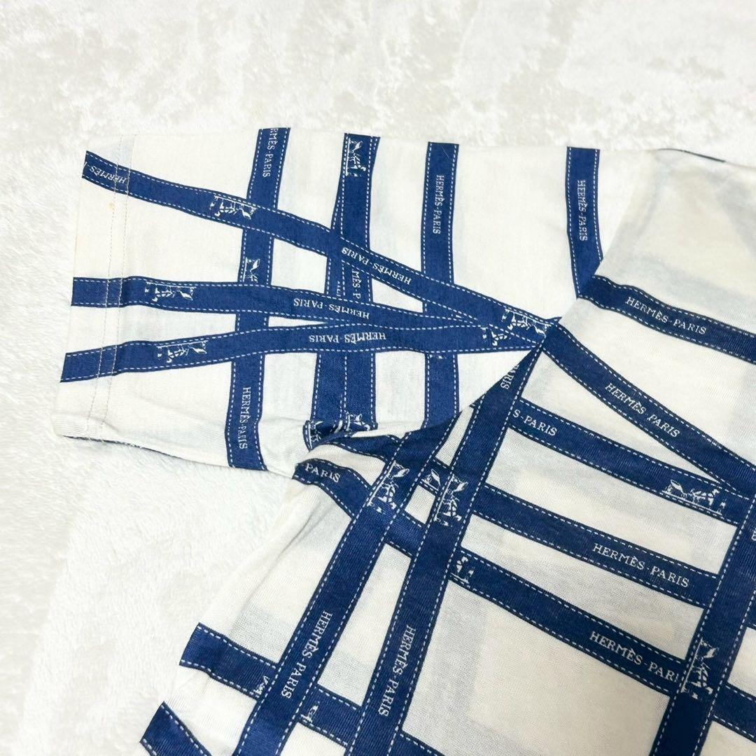 ★美品★エルメス　Tシャツ　マルジェラ期　ボルデュック　リボン　コットン　ロゴ