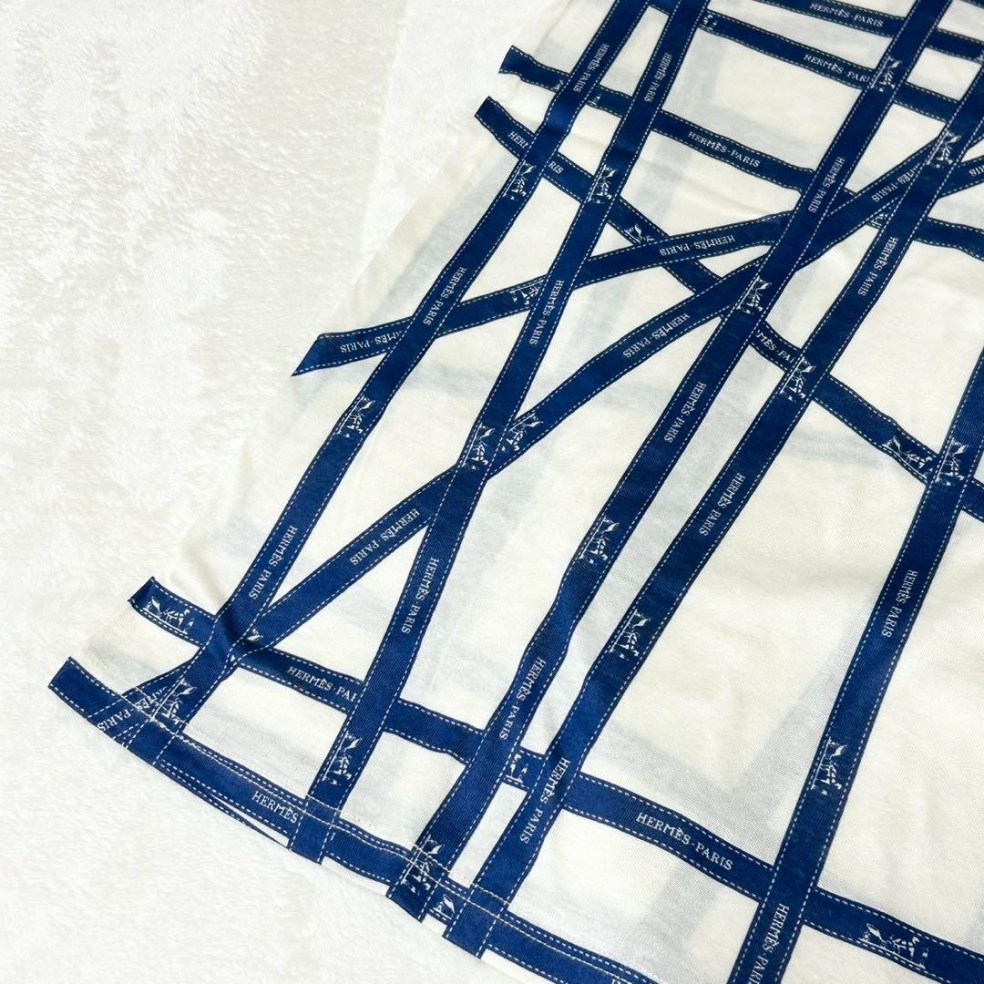 ★美品★エルメス　Tシャツ　マルジェラ期　ボルデュック　リボン　コットン　ロゴ