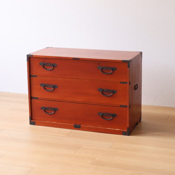 アンティーク 引出し3杯 3段 和箪笥 ローチェスト 古家具 テレビ台