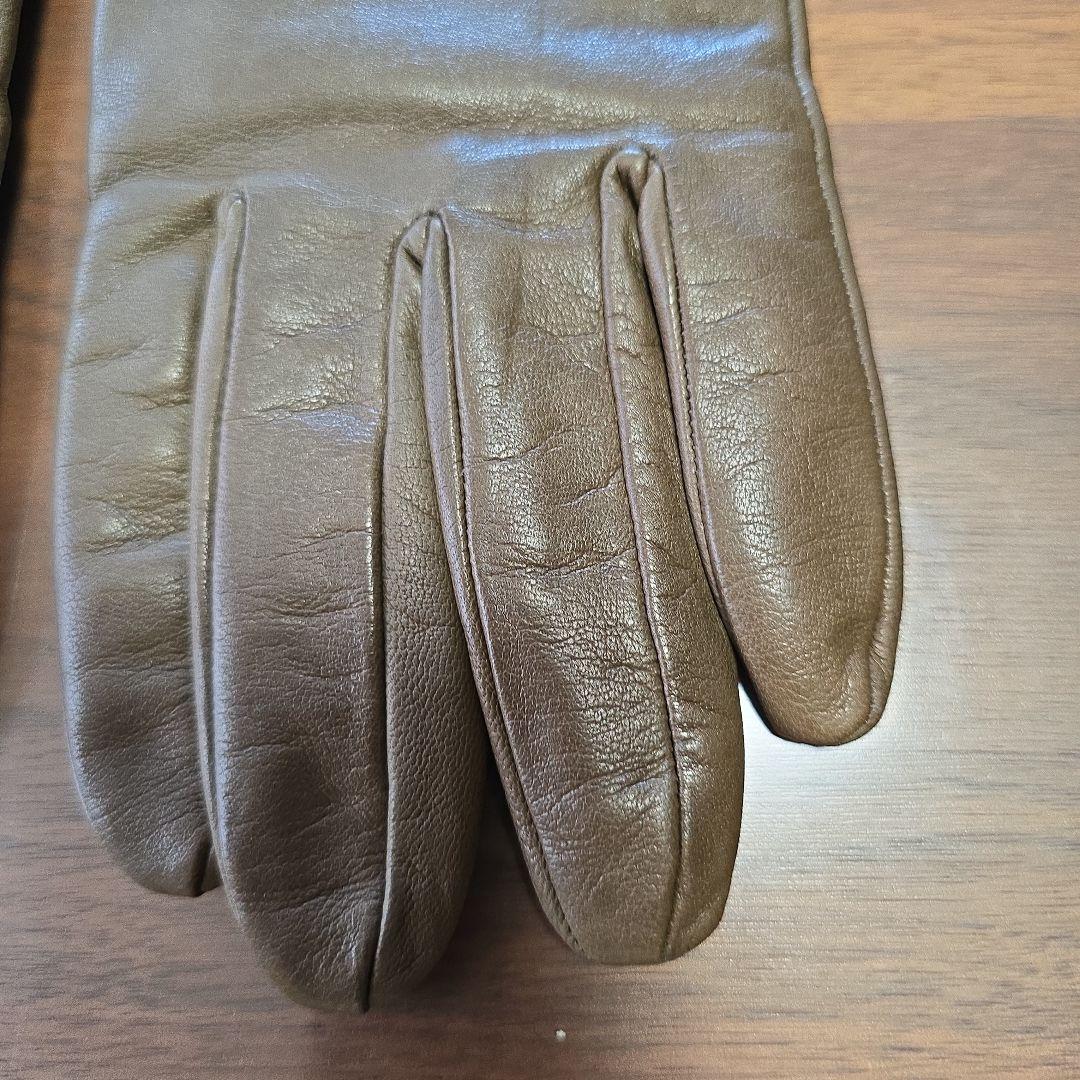 試着のみDIESEL BLACK GOLD シープレザー×ニット ロンググローブ