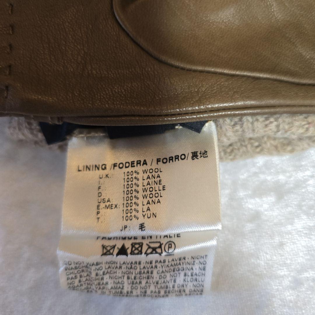 試着のみDIESEL BLACK GOLD シープレザー×ニット ロンググローブ