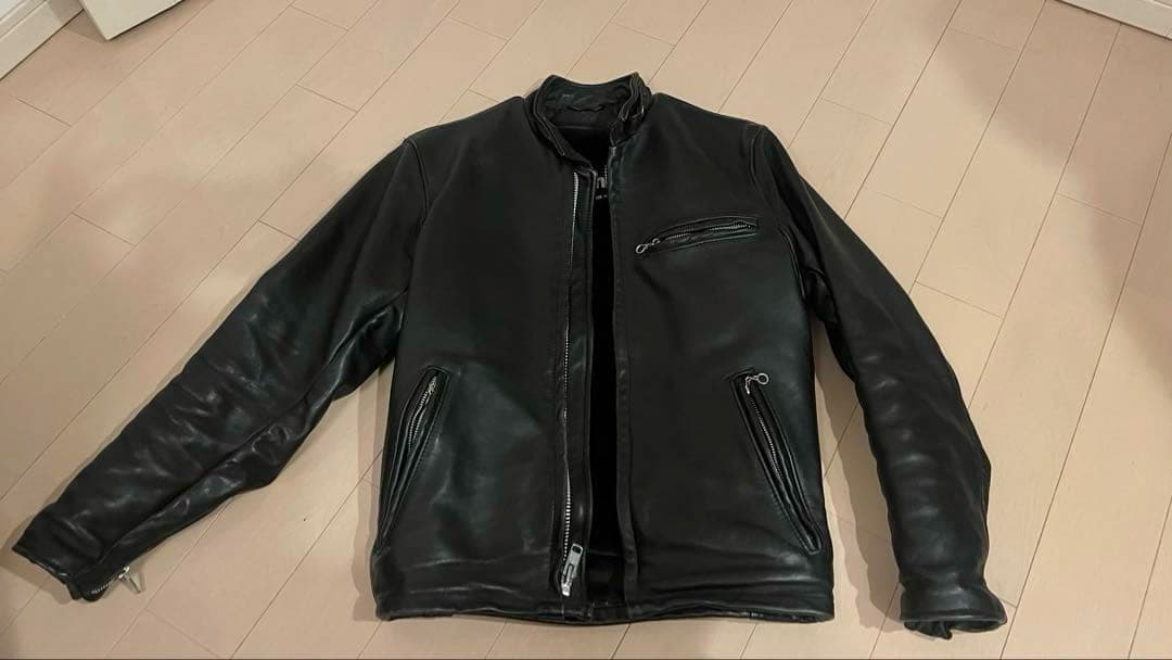Schott ブラック レザー ジャケット サイズ34