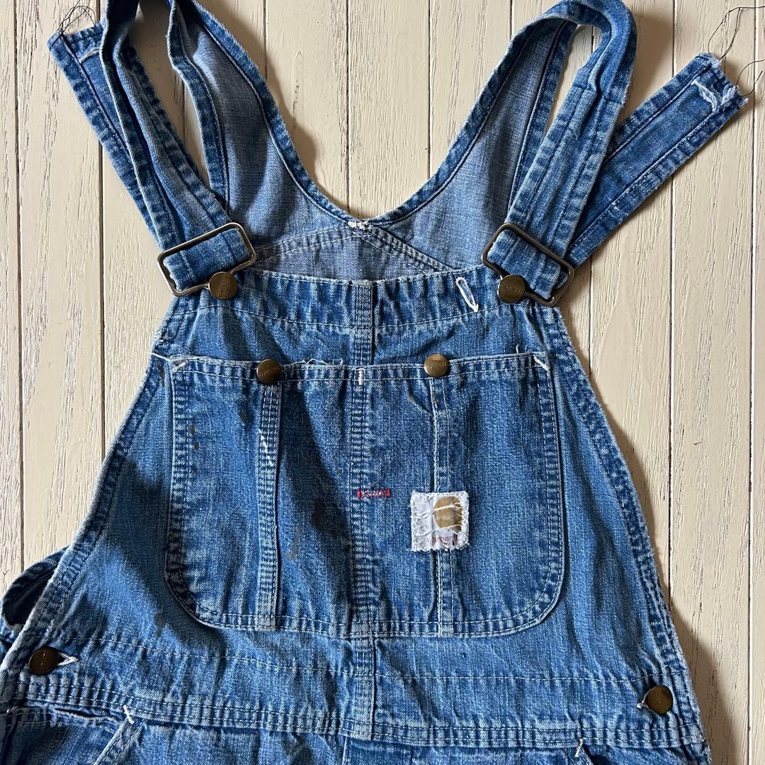60s 70s Carhartt オーバーオール プリントタグ デカC M相当
