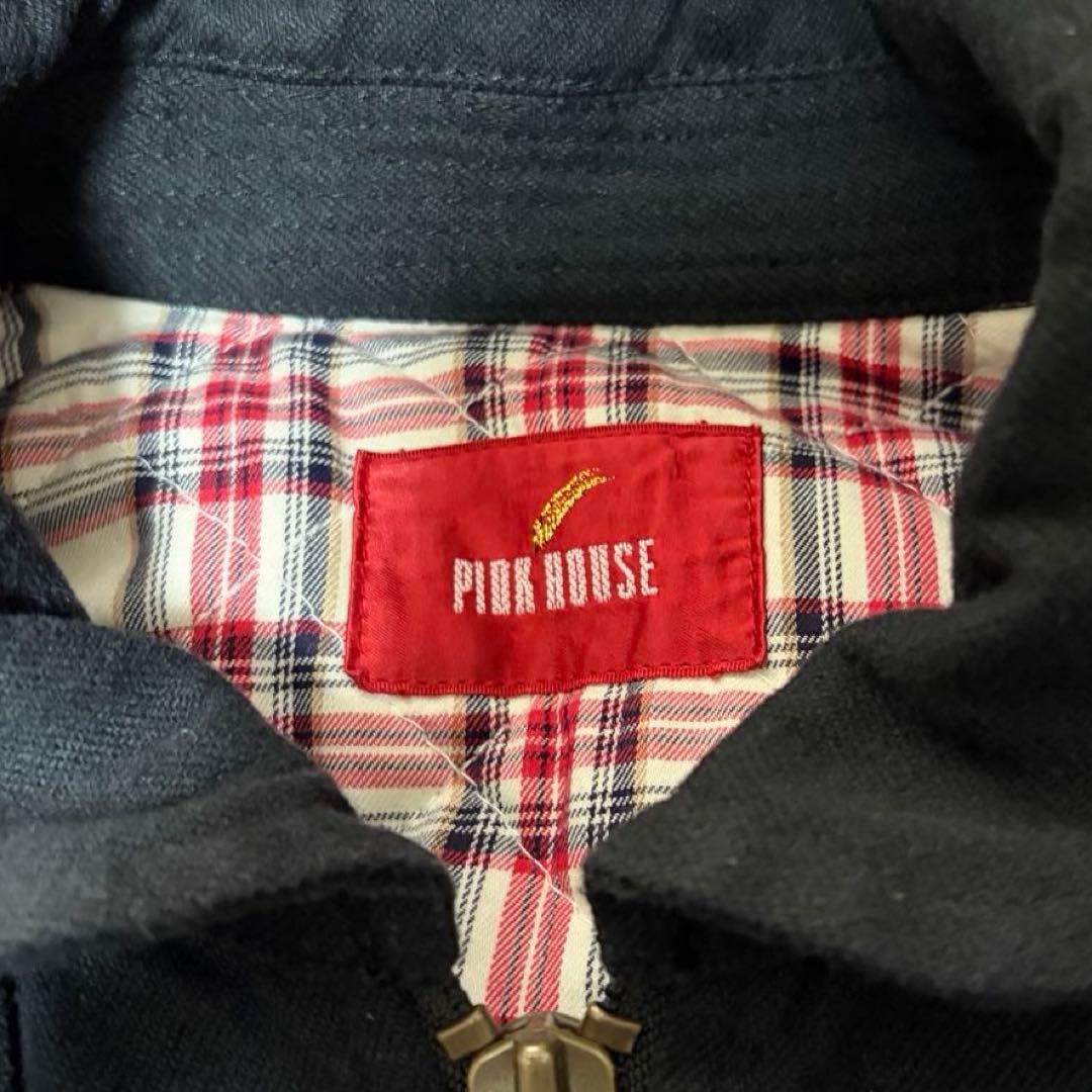 ピンクハウス 苺 キャンドル ワッペン ゼッケン 黒 フード付きブルゾン【P55