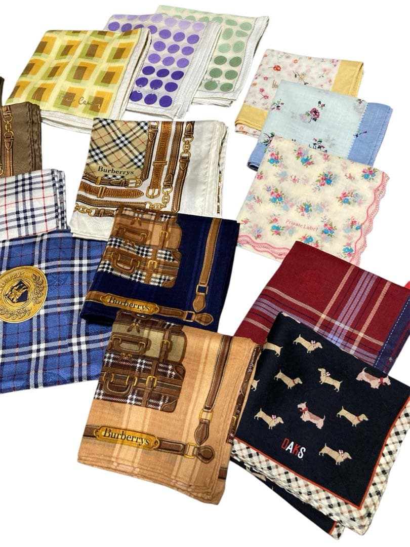 ブランドハンカチバーバリー・ピエールカルダン・DAKSブランドハンカチまとめ売り