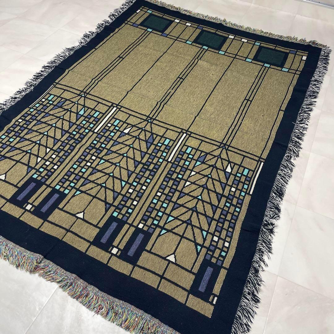 アート　マルチカバー　ソファーカバー　ヴィンテージラグ　184x131