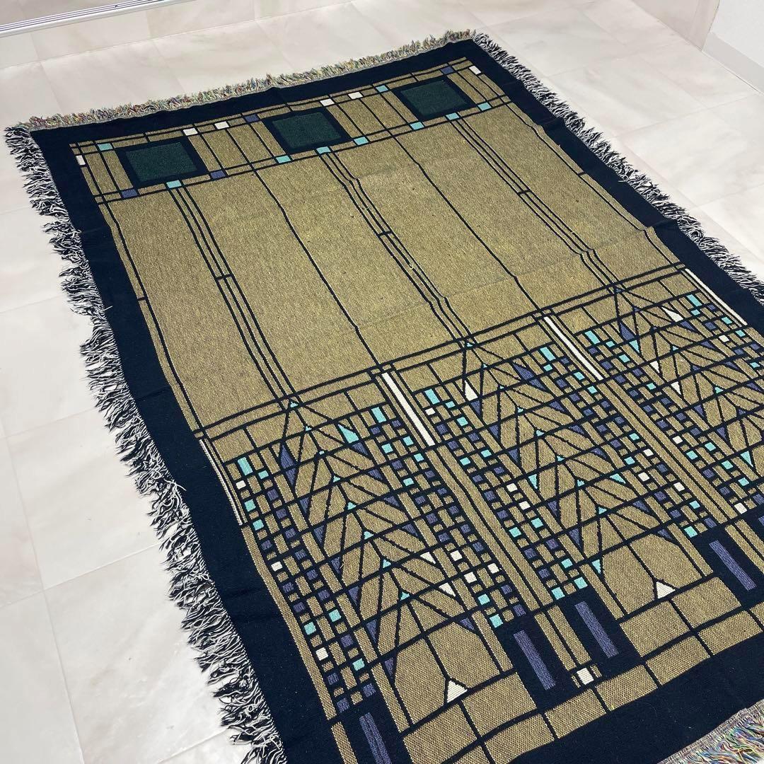 アート　マルチカバー　ソファーカバー　ヴィンテージラグ　184x131