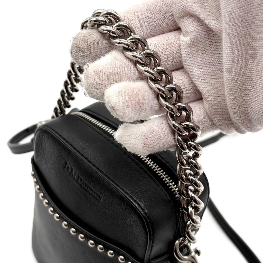 美品✨J&M DAVIDSON ペブル ミニ ショルダーバッグ レザー ブラック