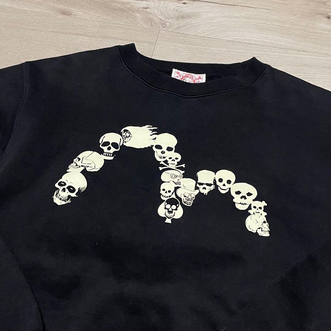 サイズ40 骸骨 ドクロ カモメ トレーナー スウェット エヴィス エビス