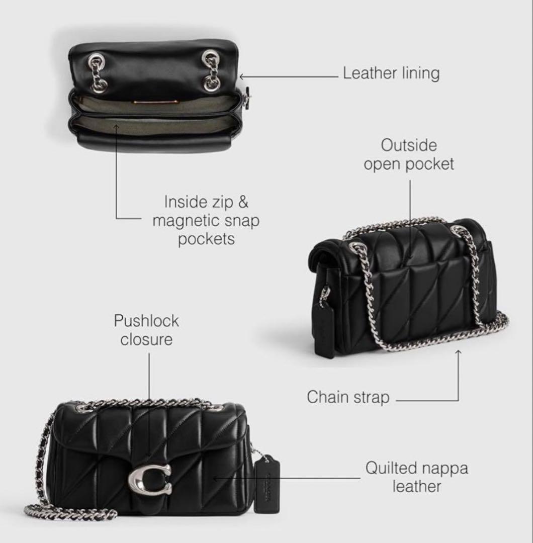 【新品】COACH タビー ショルダー バッグ 20・キルティング　シルバー