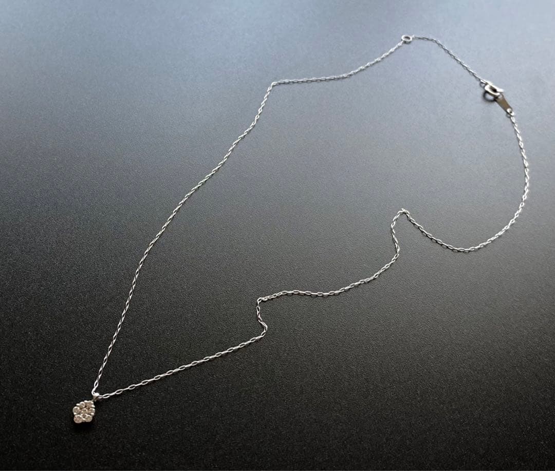 con affetto Pt900/850 プラチナ ダイヤ ネックレス