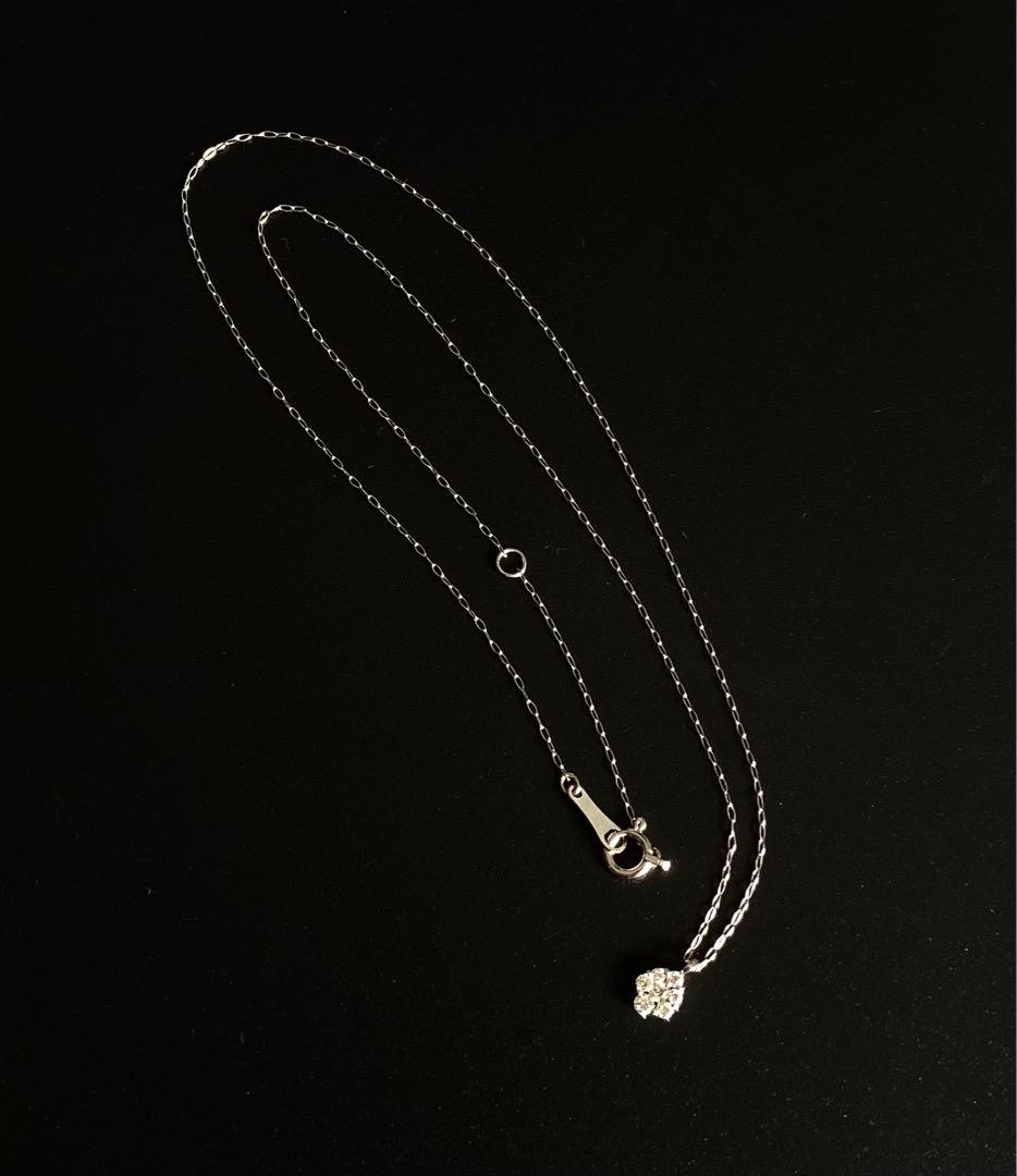 con affetto Pt900/850 プラチナ ダイヤ ネックレス