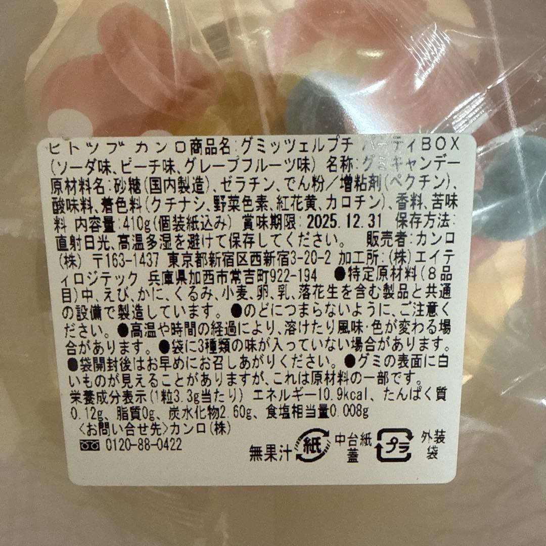 2個の価格　グミッツェルプチ パーティBOX