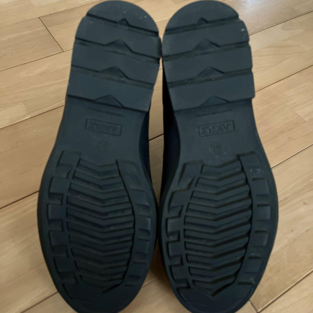 AIGLE ブラック サイドゴア長靴