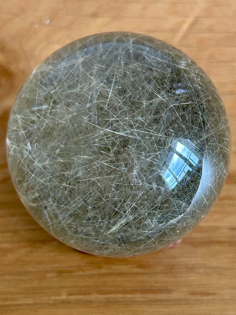 スモーキー　ルチルクォーツ　水晶　スフィア　39.9㎜