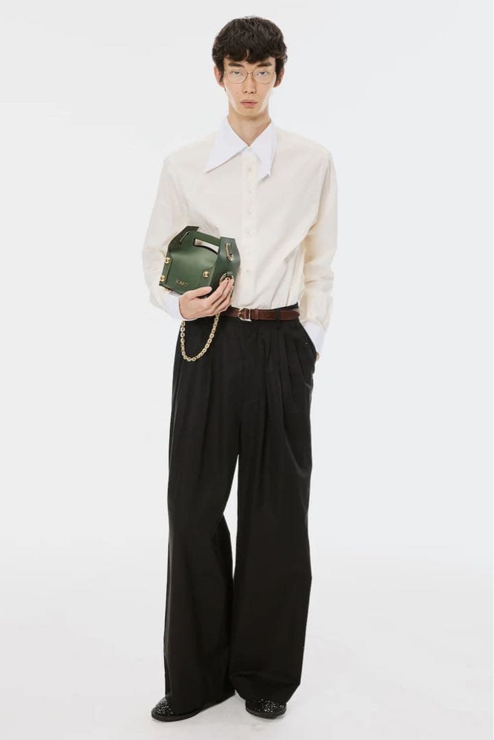 MASU 26SS 6TUCK TROUSERS BLACK スラックス