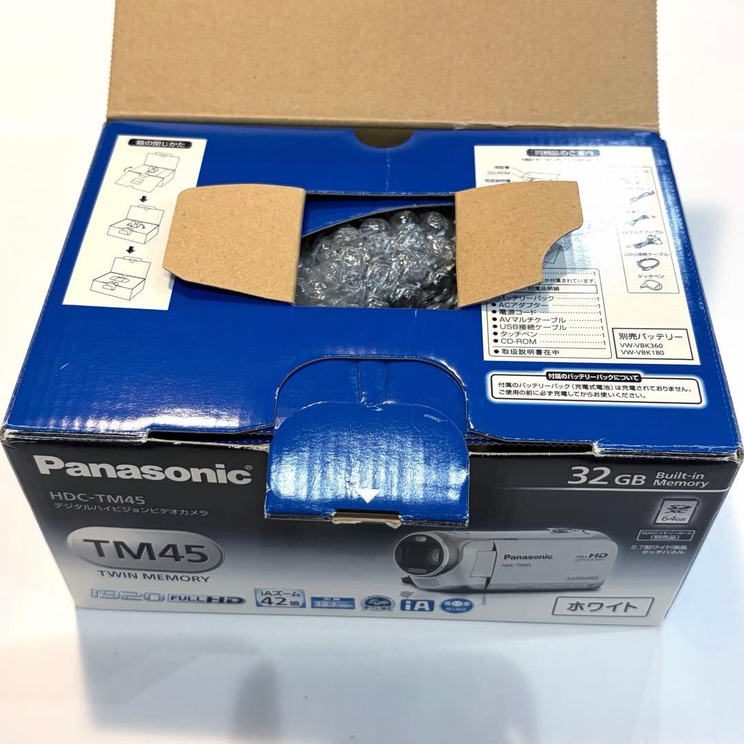 極美品 パナソニック HDC-TM45 ホワイト 動作確認済 付属品完備 箱付き