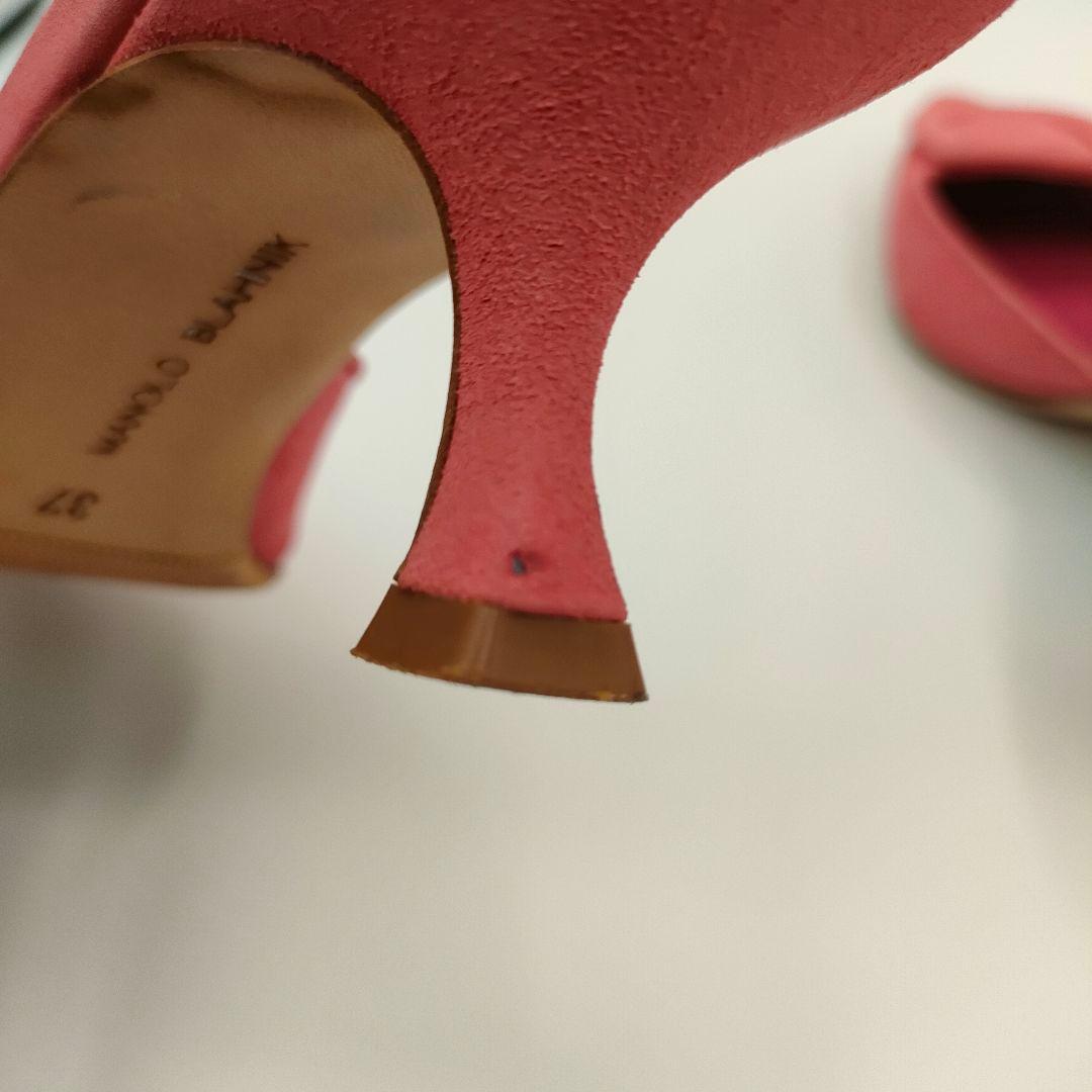 マノロブラニク 37/23.5cm メイセール スエード ミュール