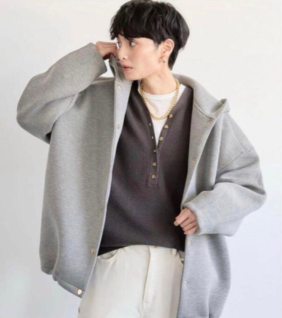 美品♪ダンボールフーディブルゾン【2025年製】バンヤードストーム♪霜降りグレー