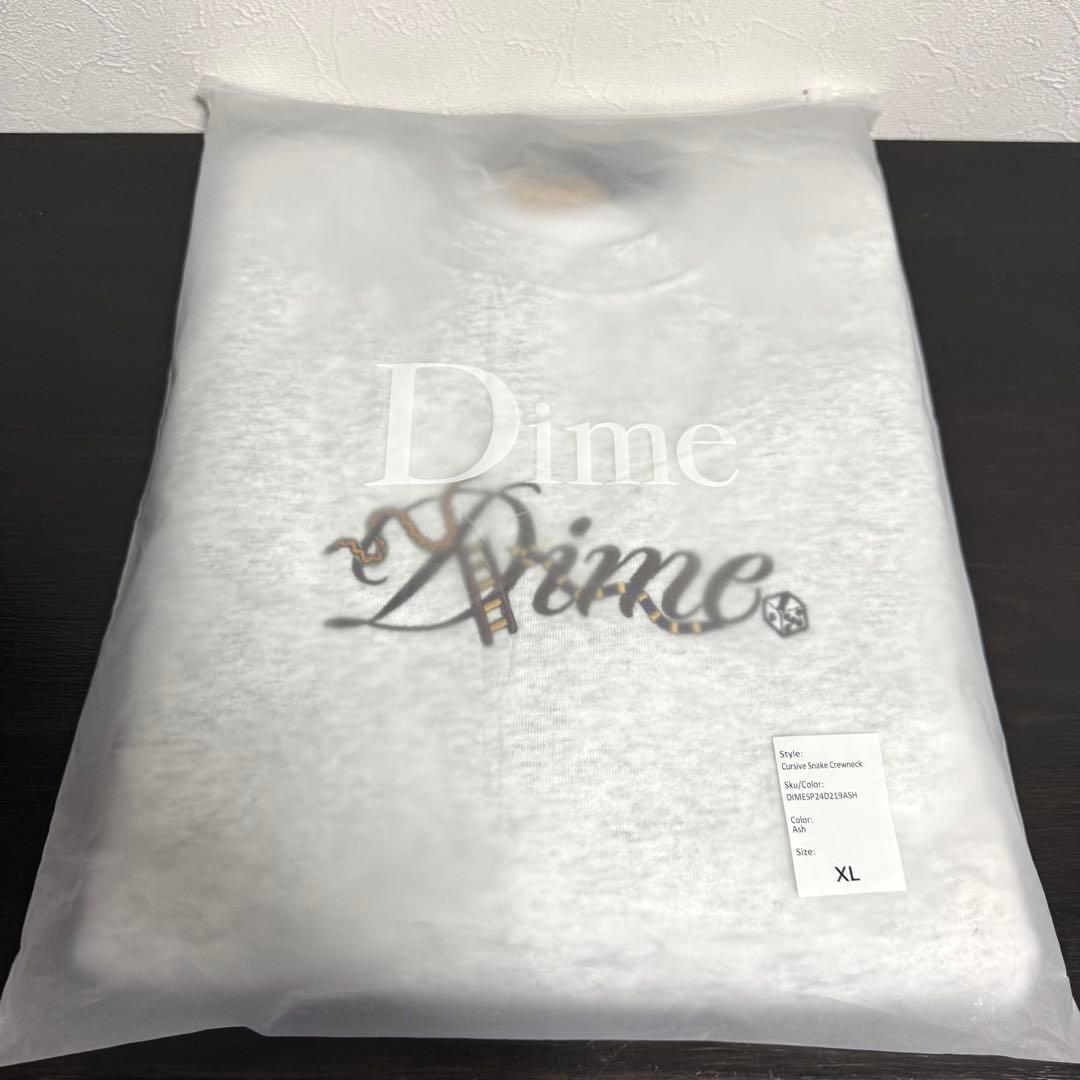 Dime CURSIVE SNAKE CREWNECK スウェット グレー XL